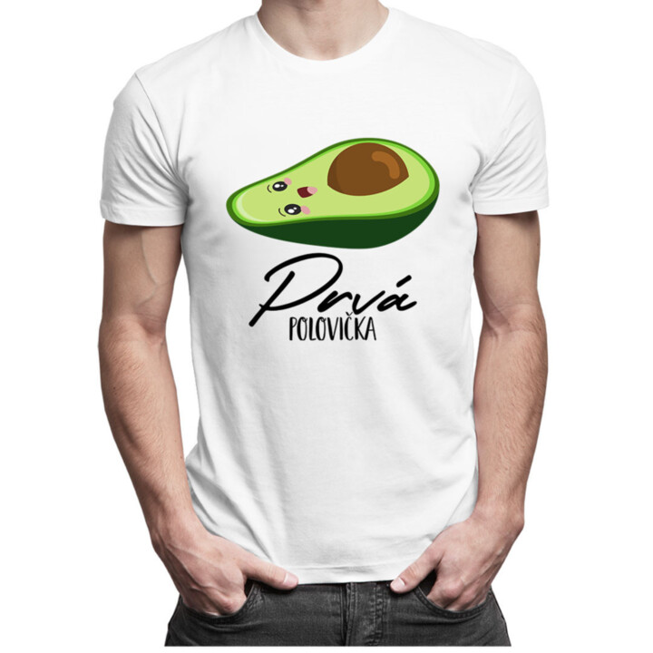 Prvá polovička v2 - pánske tričko s potlačou
