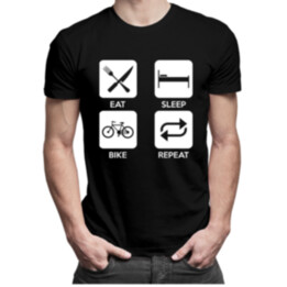 Eat sleep bike repeat - Pánske  tričko s potlačou