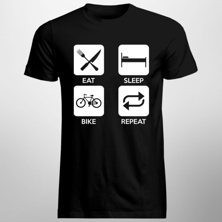Eat sleep bike repeat - Pánske  tričko s potlačou