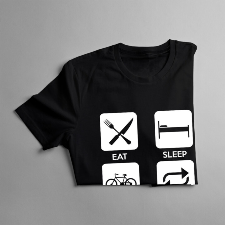 Eat sleep bike repeat - Pánske  tričko s potlačou