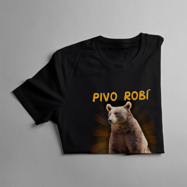 Pivo robí pekné telá v1 - pánske tričko s potlačou