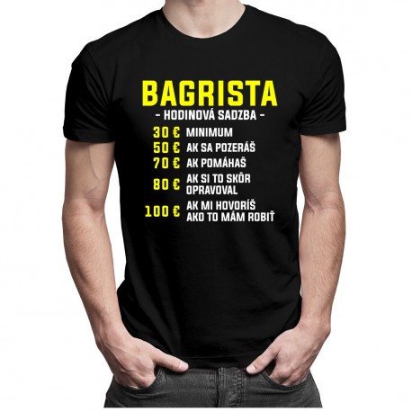 Bagrista - hodinová sadzba - pánske tričko s potlačou