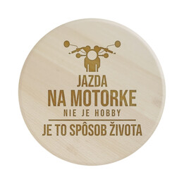 Jazda na motorke nie je hobby, je to spôsob života - servírovacia otočná doska