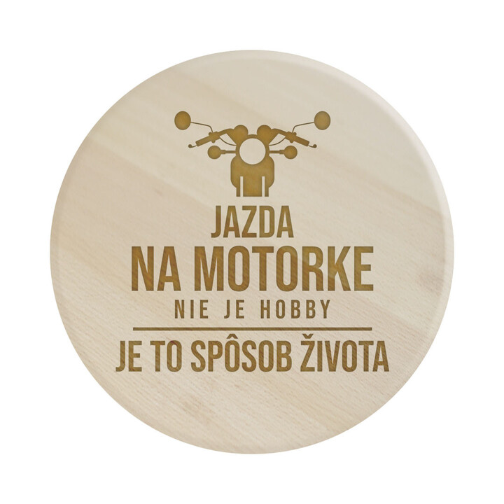 Jazda na motorke nie je hobby, je to spôsob života - servírovacia otočná doska