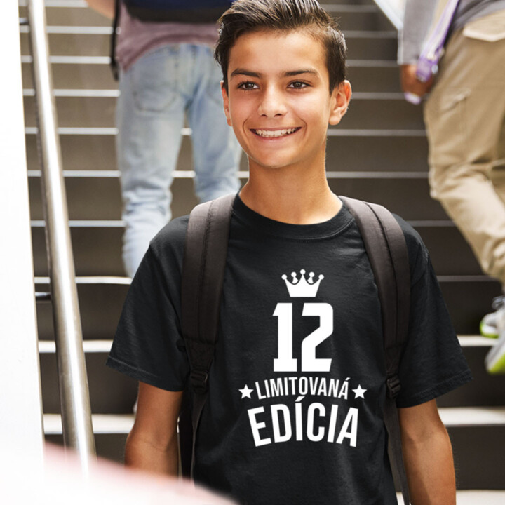 12 rokov Limitovaná edícia - detské tričko s potlačou - darček k narodeninám