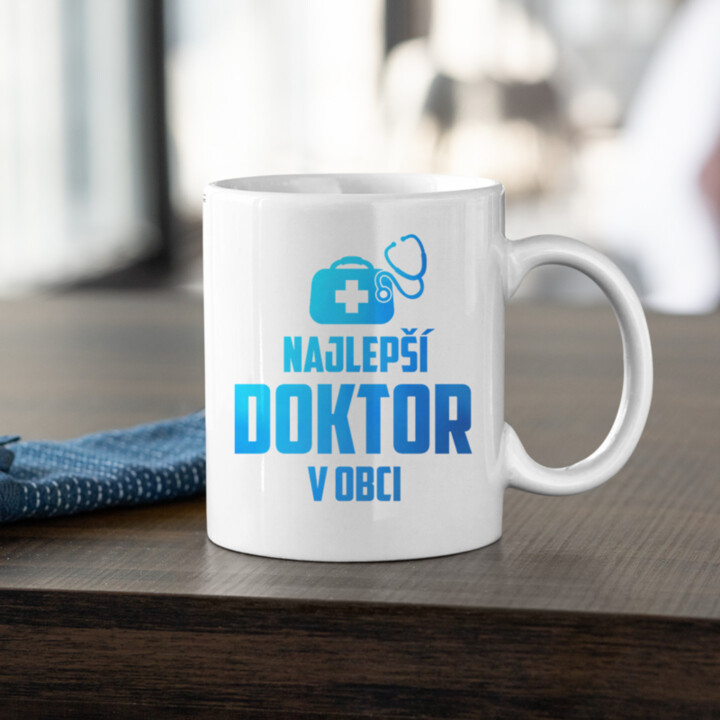 Najlepší doktor v obci - keramický hrnček s potlačou