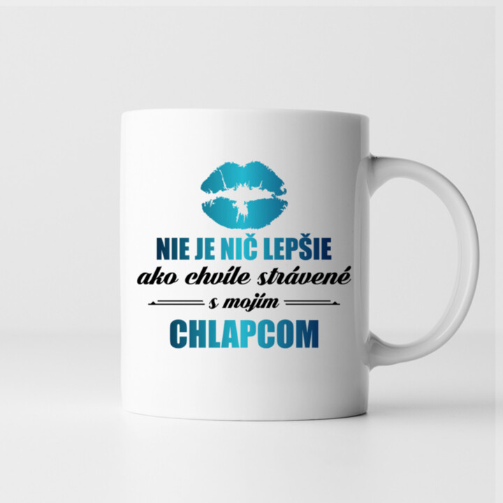 Chvíle strávené s mojím chlapcom - keramický hrnček s potlačou