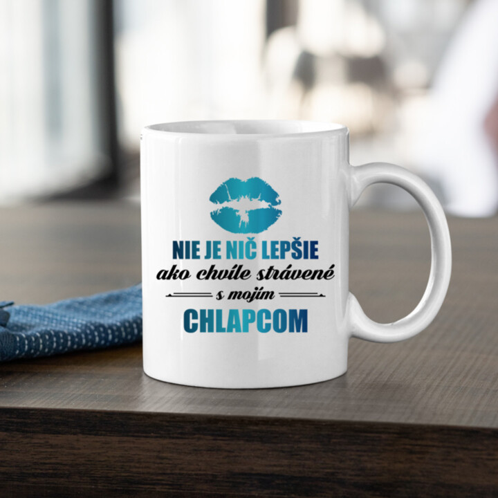 Chvíle strávené s mojím chlapcom - keramický hrnček s potlačou