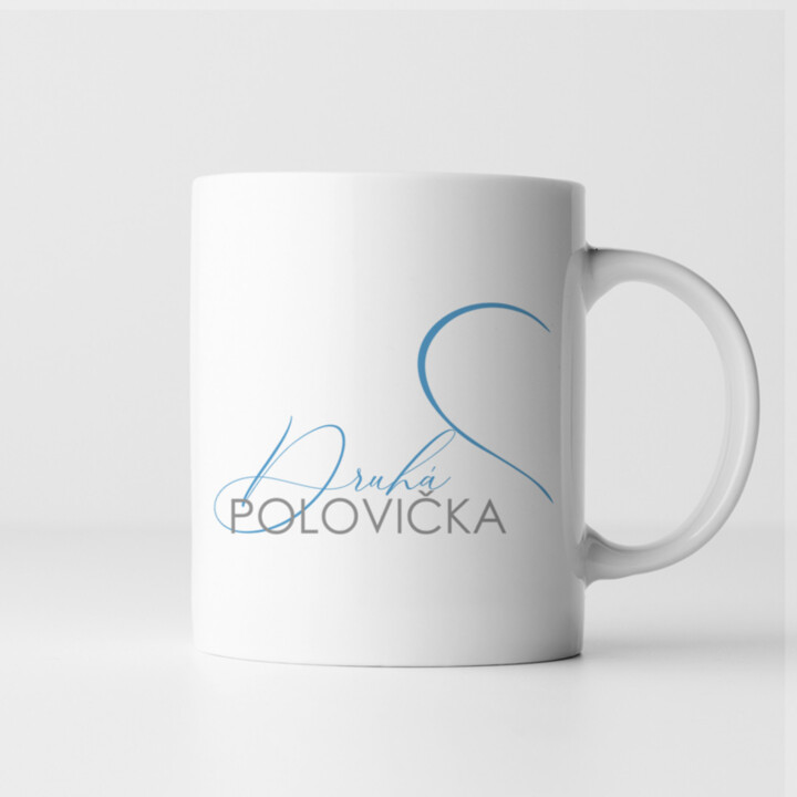 Druhá polovička - keramický hrnček s potlačou