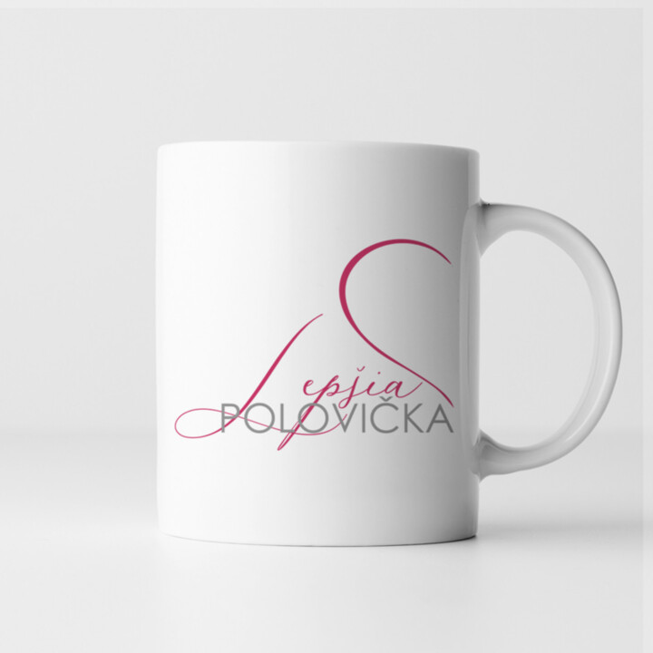 Lepšia polovička - keramický hrnček s potlačou