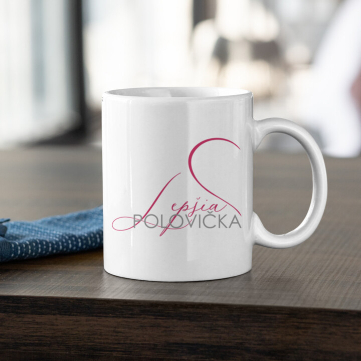 Lepšia polovička - keramický hrnček s potlačou