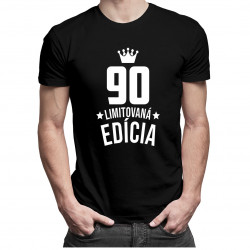 90 rokov Limitovaná edícia - pánske  tričko s potlačou - darček k narodeninám