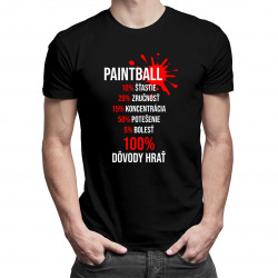 Paintball: 100% dôvody hrať - pánske tričko s potlačou