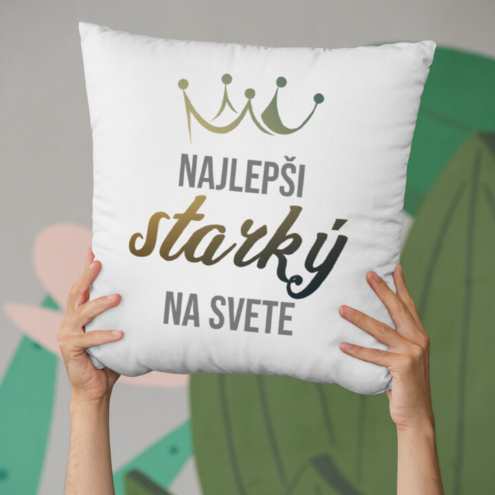 Najlepší starký na svete - vankúš s potlačou