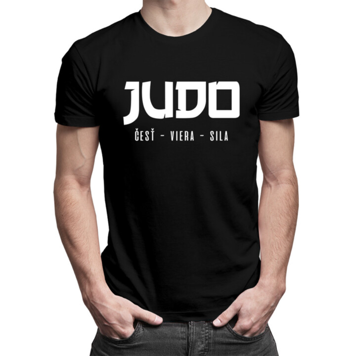 Judo - česť - viera - sila - pánske  tričko s potlačou