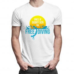 Dnes je dobrý deň na freediving - pánske  tričko s potlačou