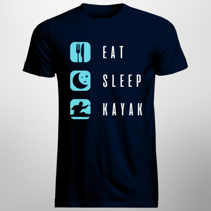 Eat sleep kayak - pánske tričko s potlačou
