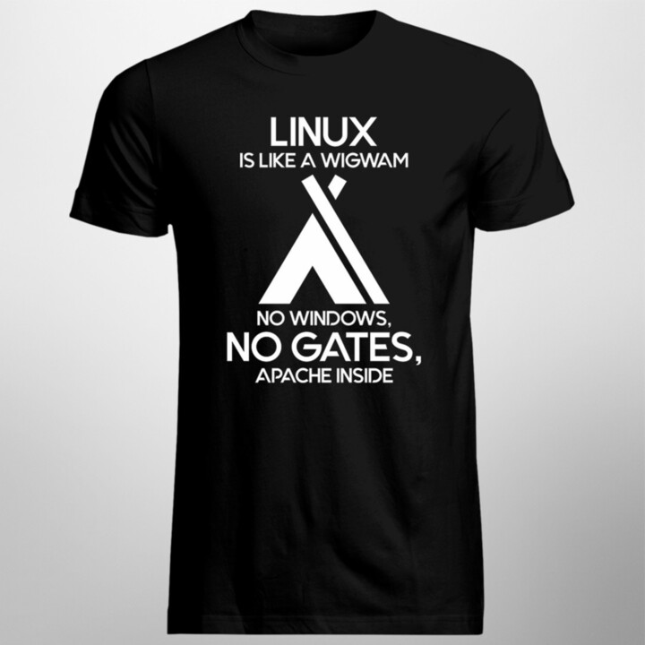Linux is like a wigwam - pánske tričko s potlačou