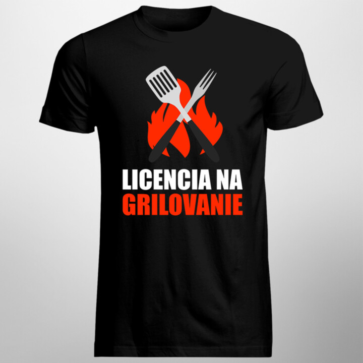 Licencia na grilovanie - pánske tričko s potlačou