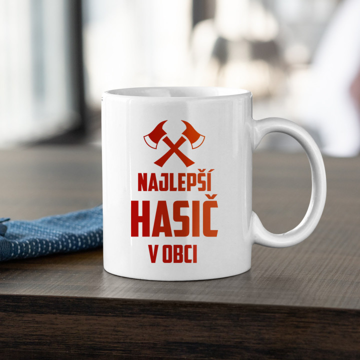 Najlepší hasič v obci - keramický hrnček s potlačou