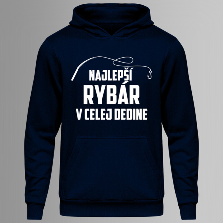 Najlepší rybár v celej dedine - pánska mikina s potlačou