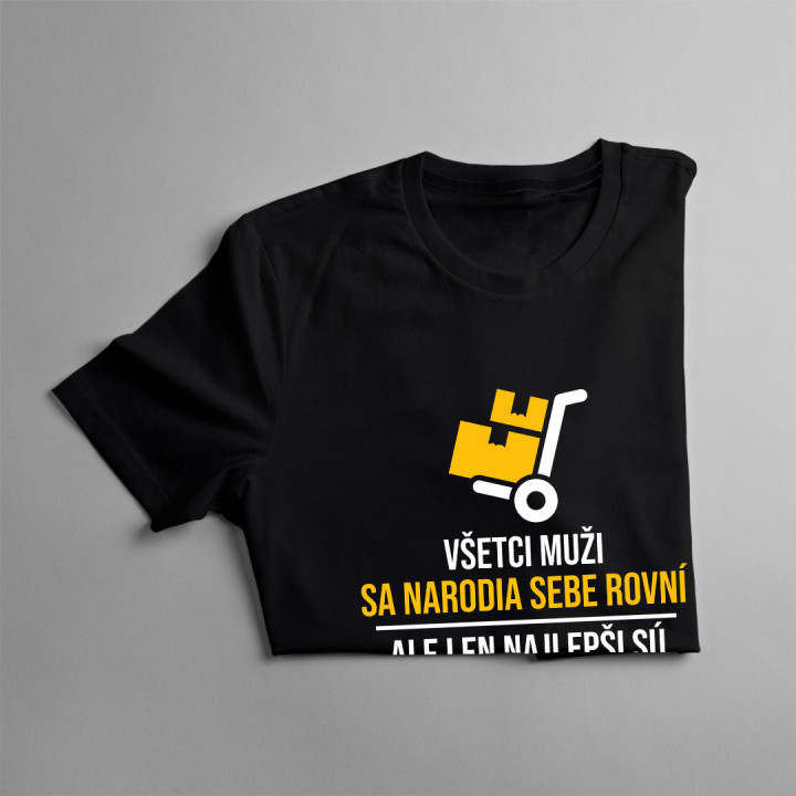Všetci muži sa narodia sebe rovní, ale len najlepši sú obchodníci - pánske tričko s potlačou