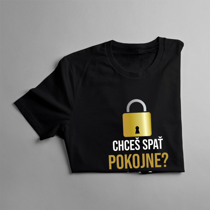 Chceš spať pokojne? Spi s bodyguardom - pánske tričko s potlačou