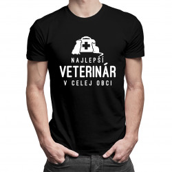 Najlepší veterinár v celej obci - pánske tričko s potlačou
