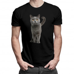 Britská mačka - pánske tričko s potlačou
