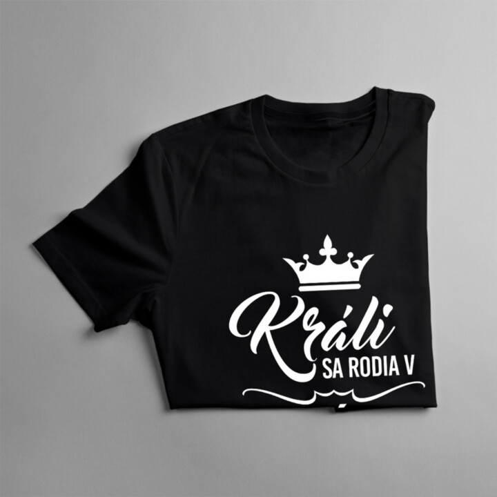 Králi sa rodia v októbri - pánske tričko s potlačou