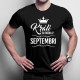Králi sa rodia v septembri - pánske tričko s potlačou
