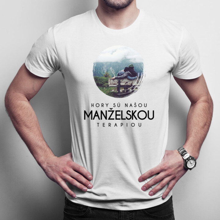 Hory sú našou manželskou terapiou - pánske tričko s potlačou