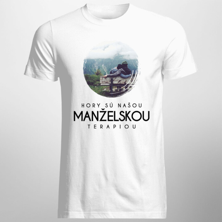 Hory sú našou manželskou terapiou - pánske tričko s potlačou