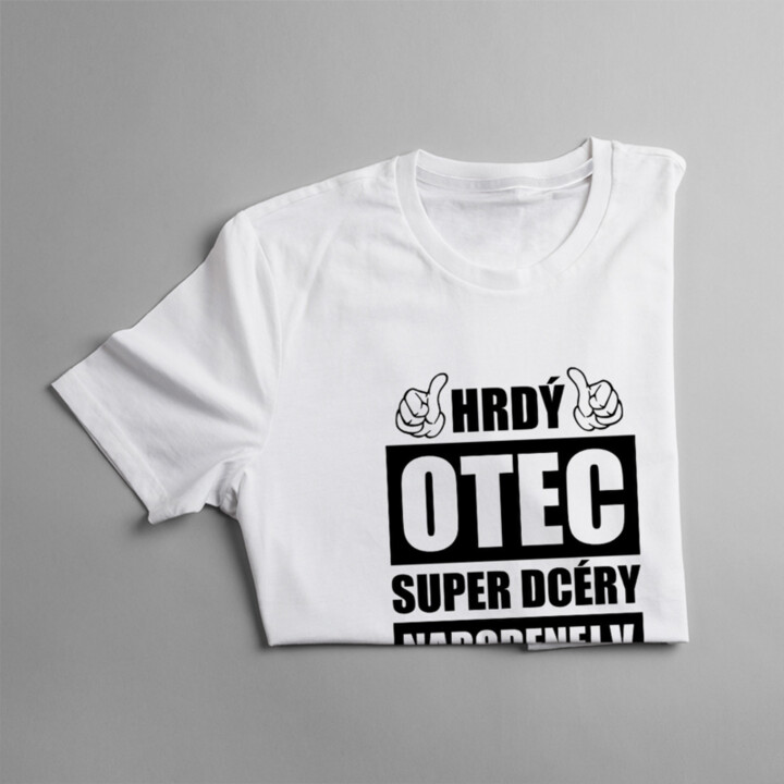 Hrdý otec super dcéry narodenej v decembri - pánske tričko s potlačou