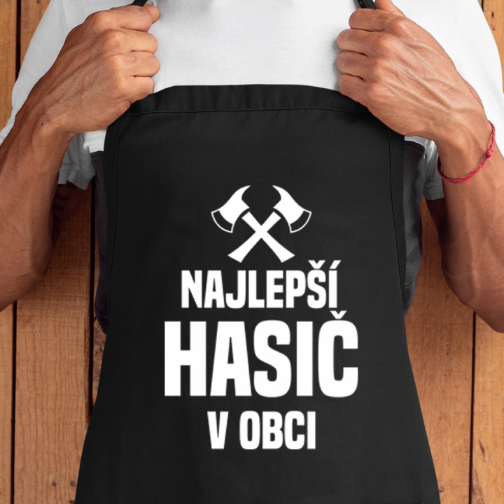 Najlepší hasič v obci - zástera s potlačou