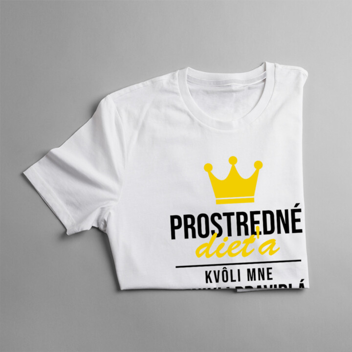 Prostredné dieťa - kvôli mne vznikli pravidlá - detské tričko s potlačou