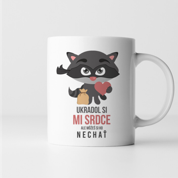 Ukradol si mi srdce, ale môžeš si ho nechať - keramický hrnček s potlačou