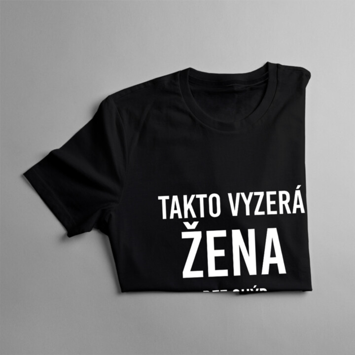 Takto vyzerá žena bez chýb - dámske tričko s potlačou