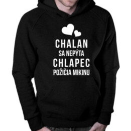 Chalan sa nepýta, chlapec požičia mikinu - pánska  mikina s potlačou