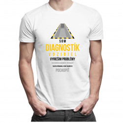 Som diagnostík vozidiel - vyriešim problémy - pánske tričko s potlačou