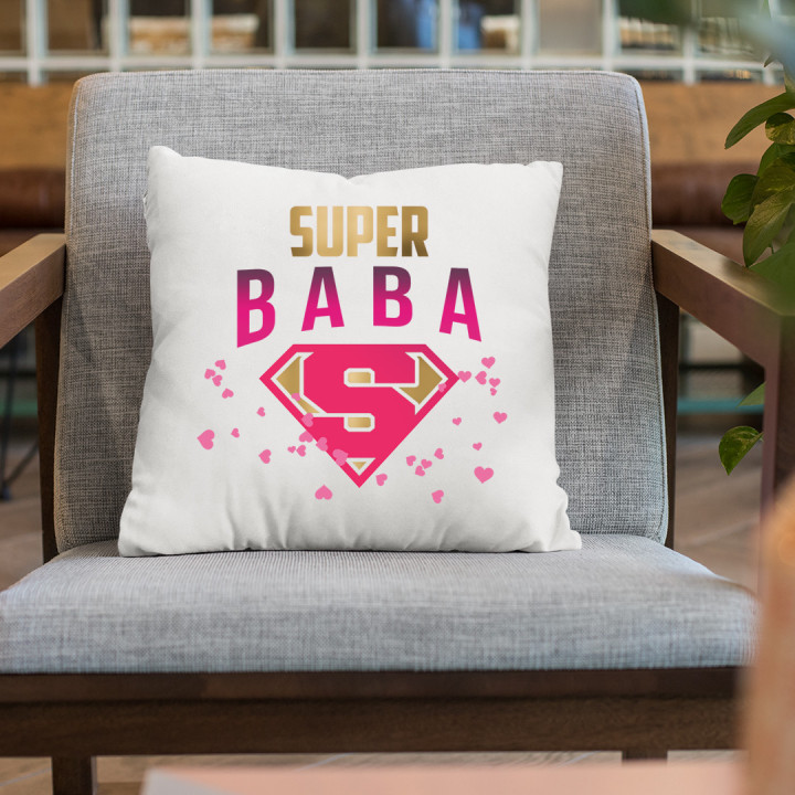 Super baba - vankúš s potlačou