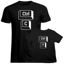 Sada pre otca a syna - Ctrl+C Ctrl+V - tričko s potlačou