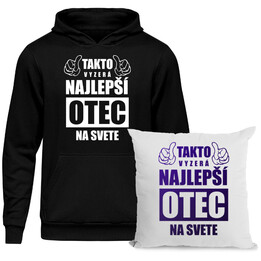 Sada pro tátu - Takto vyzerá najlepší otec na svete - mikina + vankúš s potlačou