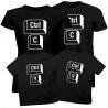 Sada pre rodinu - Ctrl+C + Ctrl+V - tričko s potlačou 