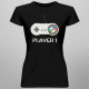 Player 1 v1 - dámske tričko s potlačou