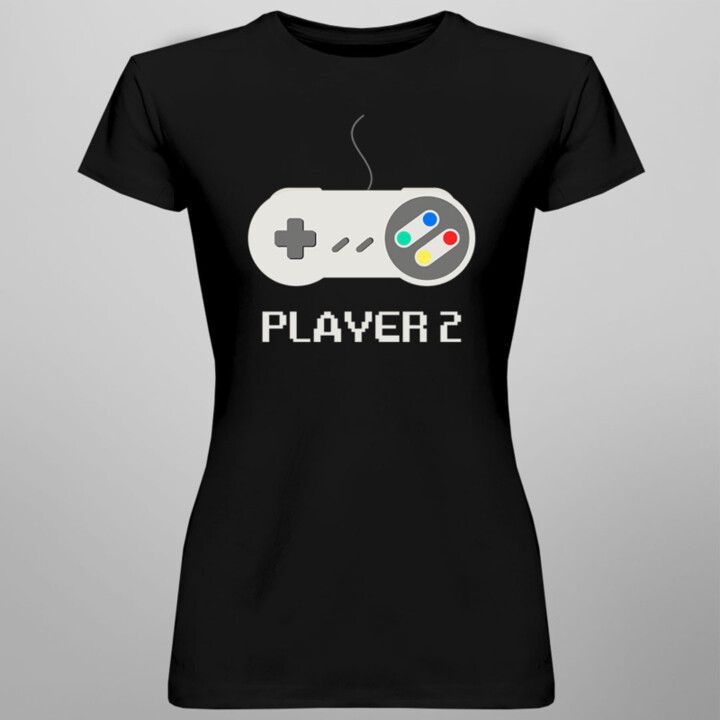 Player 2 v1 - Dámske tričko s potlačou