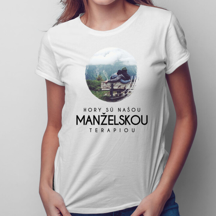 Hory sú našou manželskou terapiou - Dámske tričko s potlačou