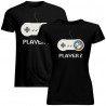 Sada pre páry -Player 1 (pánske) Player 2 (dámske) v1 - tričko s potlačou