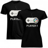 Sada pre páry - Player 1 (dámske) Player 2 (pánske) v1 - tričko s potlačou