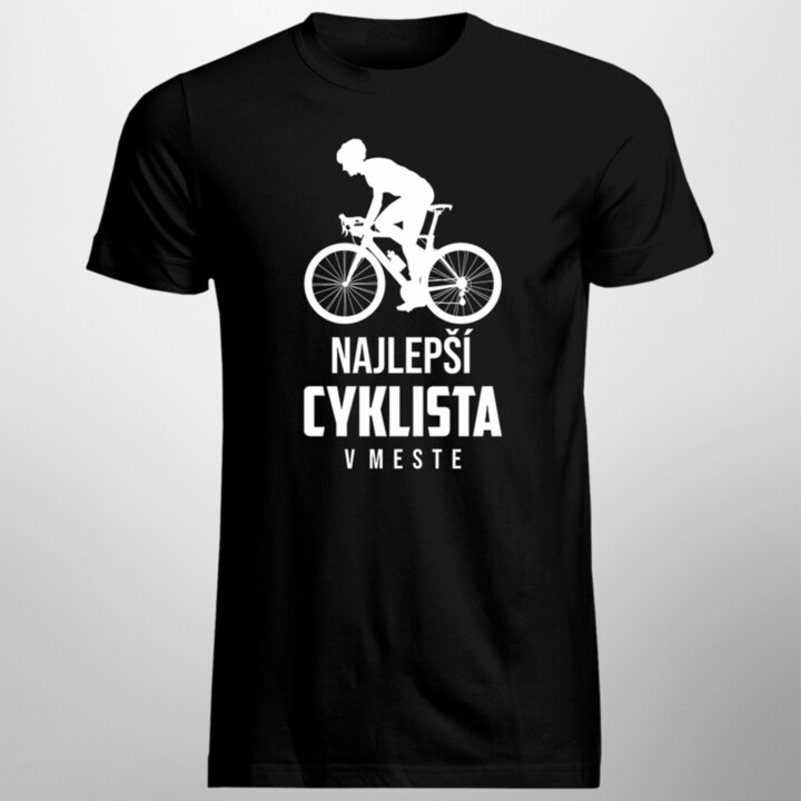Najlepší cyklista v meste - Pánske tričko s potlačou